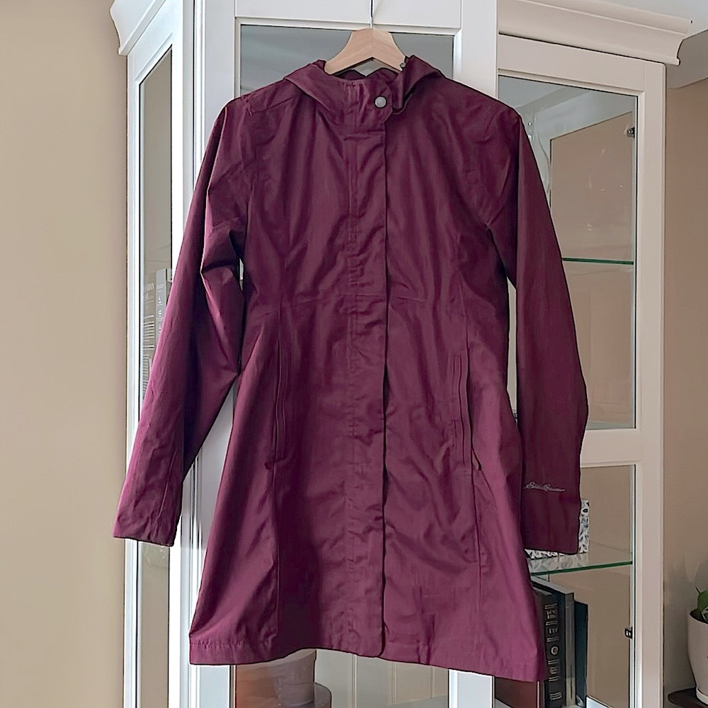 Eddie Bauer Burgundy Rain/Wind Jacket